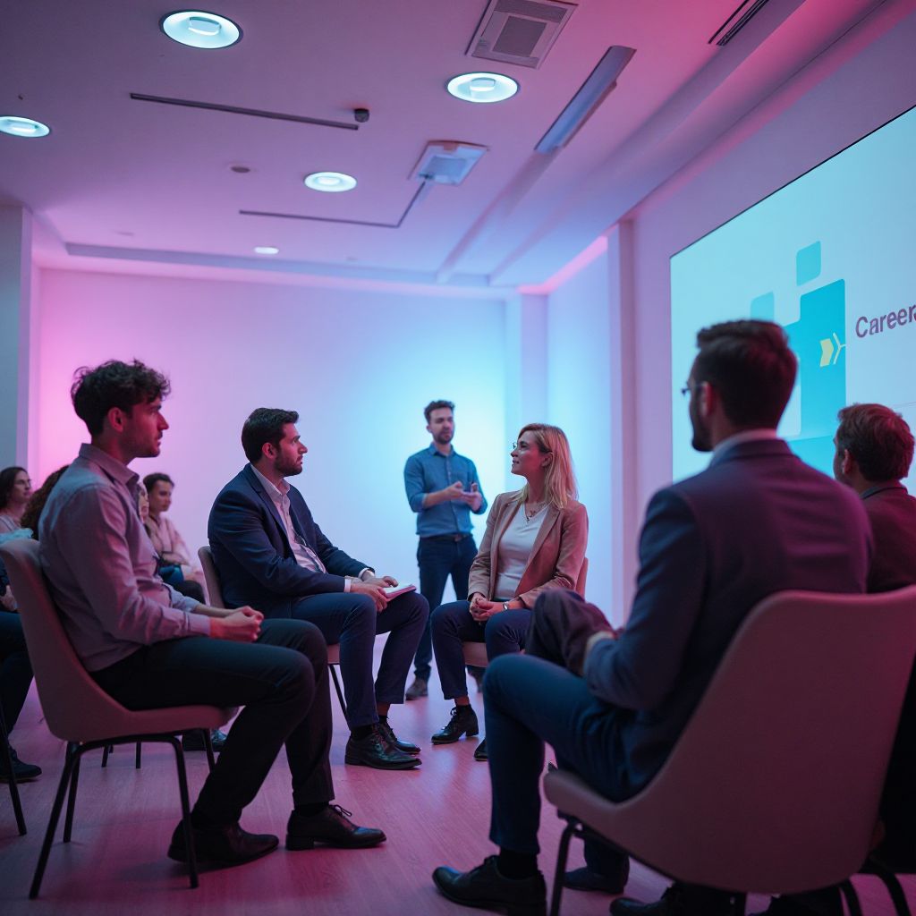 Echipa MotivCarieră la o conferință de specialitate